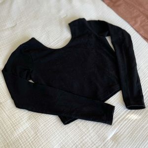 American Apparel XS Long Sleeve Crop Top